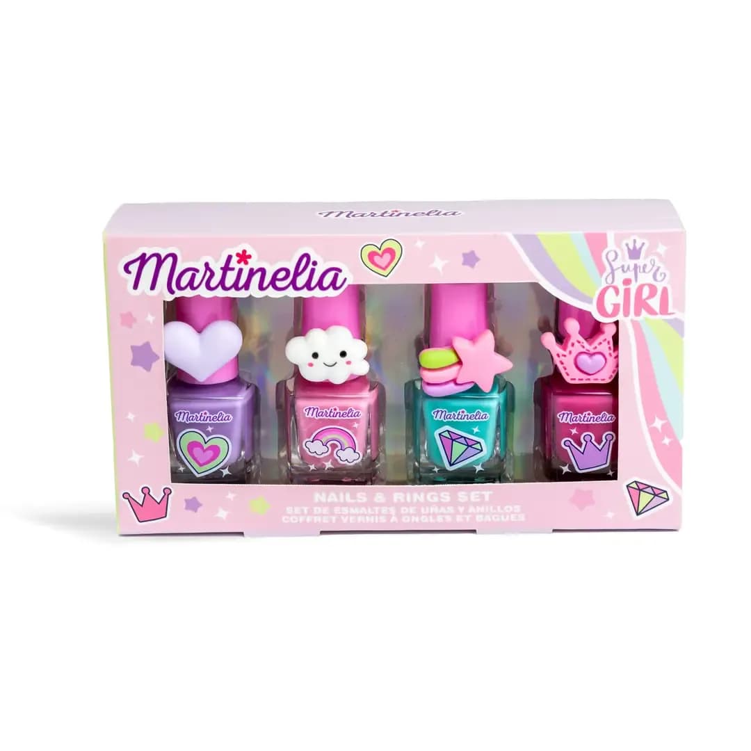 Martinelia Super Girl Kız Çocuk 4'lü Oje ve Yüzük Seti