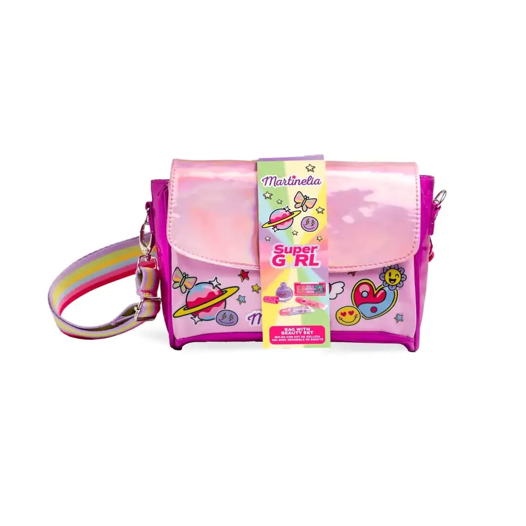 Martinelia Super Girl Kız Çocuk Çarpraz Çantalı Makyaj Seti